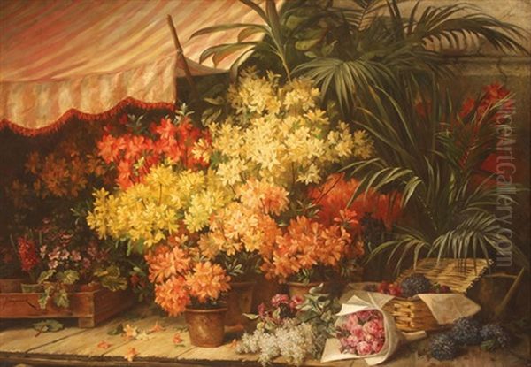 Still Life With Flowers Oil Painting by Jean Capeinick