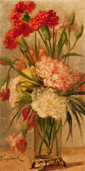 Nature Morte Aux Fleurs Oil Painting by Jean Capeinick