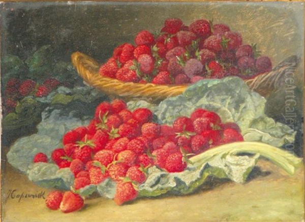 Le Panier De Fraise Oil Painting by Jean Capeinick