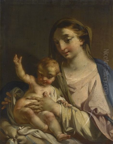 The Madonna And Child Oil Painting by Francesco Capella