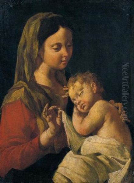 Madonna Col Bambino Oil Painting by Francesco Capella