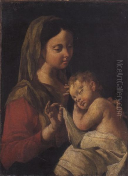 Madonna Col Bambino Oil Painting by Francesco Capella