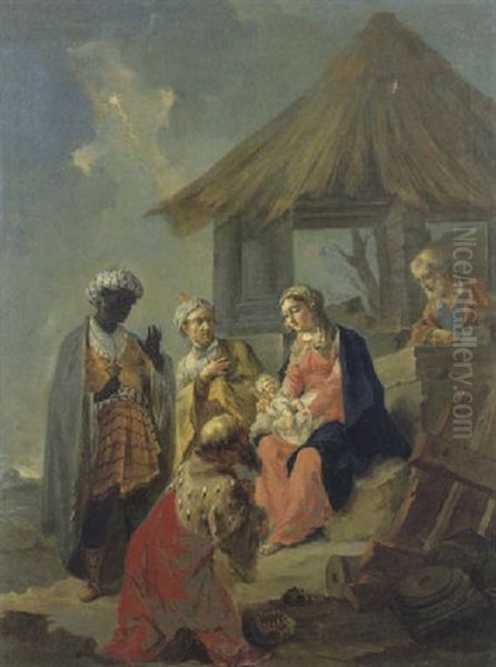 Adorazione Dei Magi Oil Painting by Francesco Capella