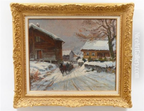 The Sleigh Oil Painting by Georges Capgras