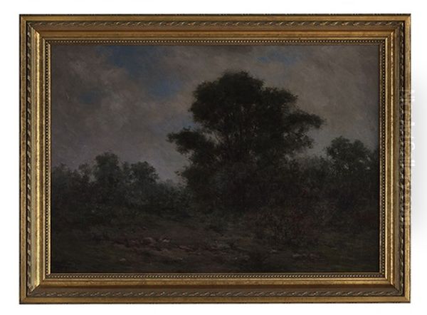 Wooded Landscape Oil Painting by Gaetano Capone