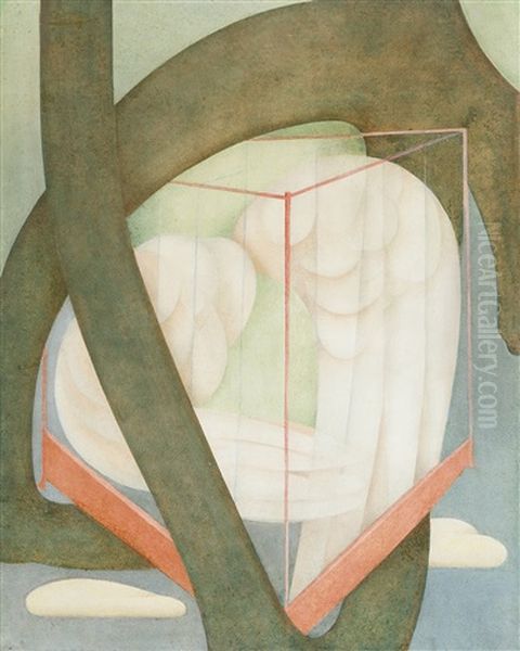 Composition (ca. 1935) Oil Painting by Rene Capouille