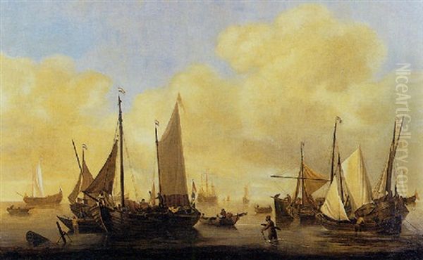 Marine Oil Painting by Jan Van De Cappelle