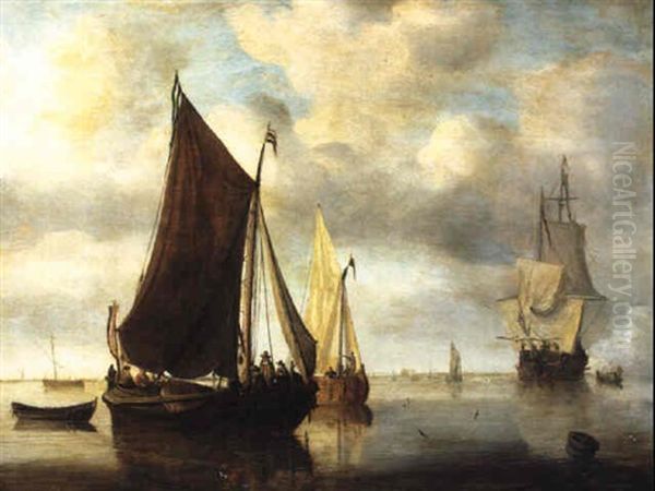 Shipping In A Calm by Jan Van De Cappelle