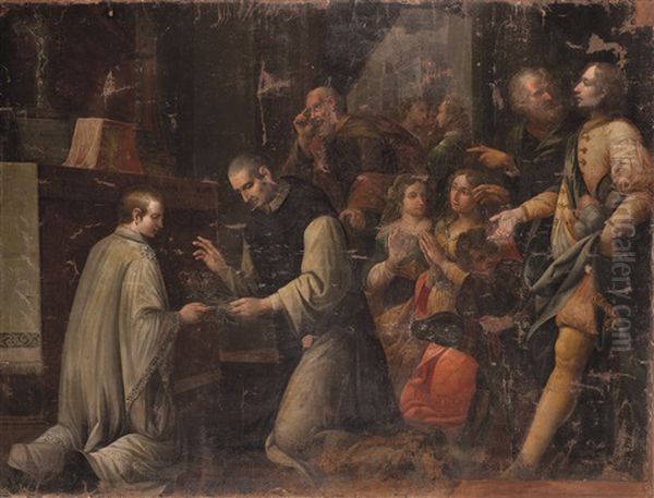 Messa Di San Domenico Oil Painting by Giovanni Domenico Cappellino