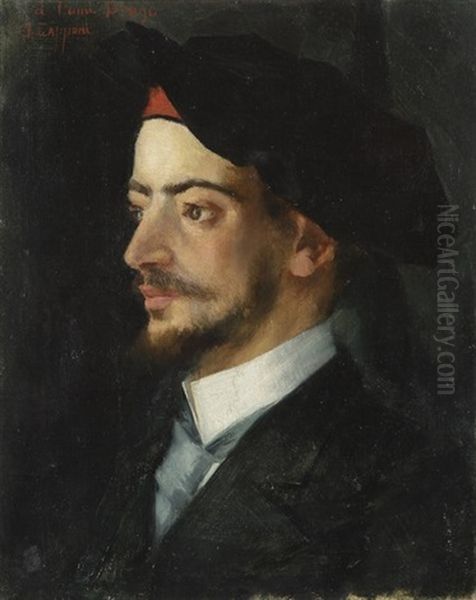 Autoportrait Presume Oil Painting by Jacques Martin Capponi