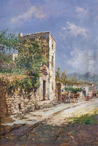 Positano Oil Painting by Vincenzo Caprile