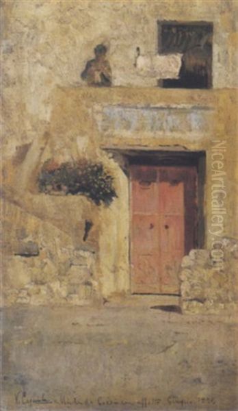 La Porta Rossa Oil Painting by Vincenzo Caprile