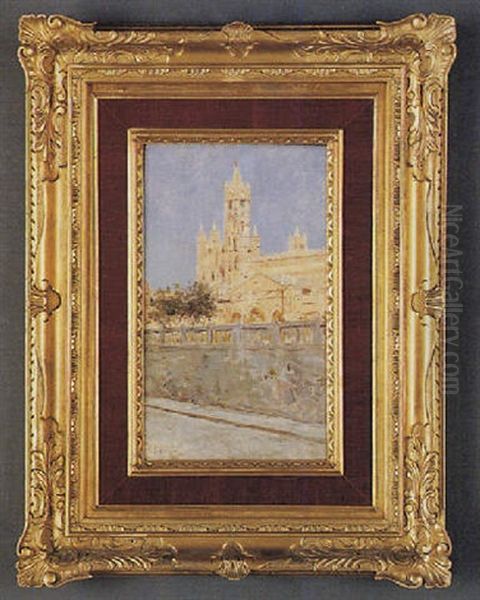 Il Duomo Di Palermo Oil Painting by Vincenzo Caprile