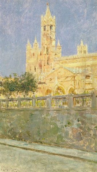 Il Duomo Di Palermo Oil Painting by Vincenzo Caprile