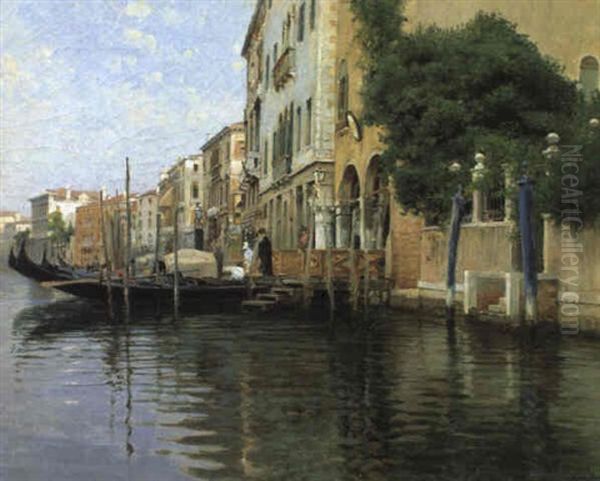 Venezia, Scorcio Del Canal Grande Oil Painting by Vincenzo Caprile