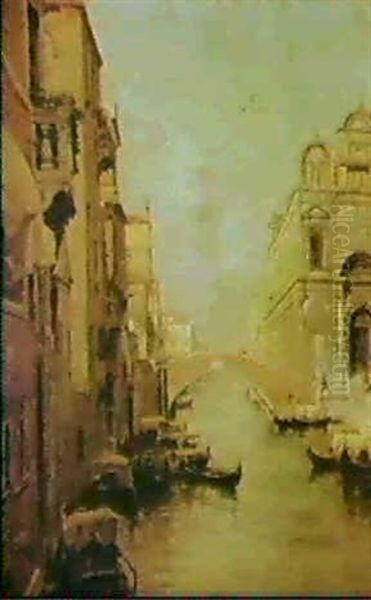 Rio Dei Mendicanti Oil Painting by Vincenzo Caprile