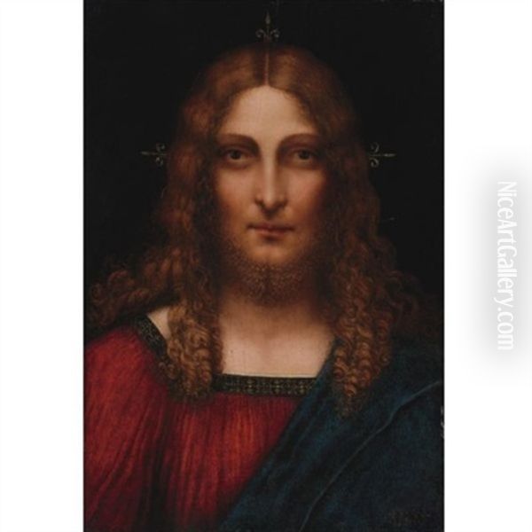 Head Of Christ Oil Painting by Gian Giacomo Caprotti