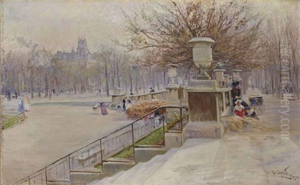 Le Jardin Du Luxembourg Oil Painting by Ulisse Caputo