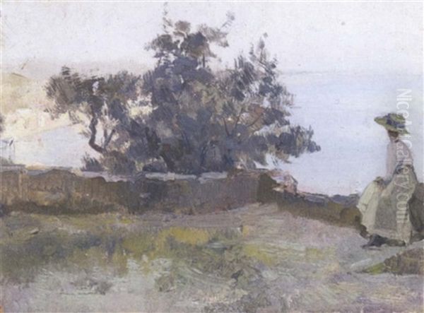 Panorama Sulla Scogliera Oil Painting by Ulisse Caputo