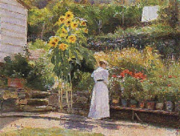 Nel Giardino Oil Painting by Ulisse Caputo