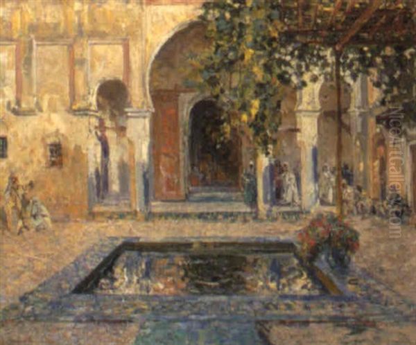 Cortile Arabo Oil Painting by Ulisse Caputo