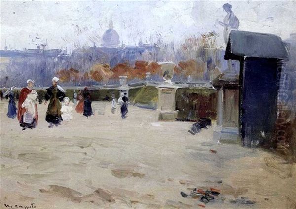 Les Tuileries Oil Painting by Ulisse Caputo