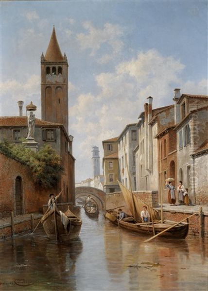 Motiv Aus Venedig Oil Painting by Jacques Francois Carabain