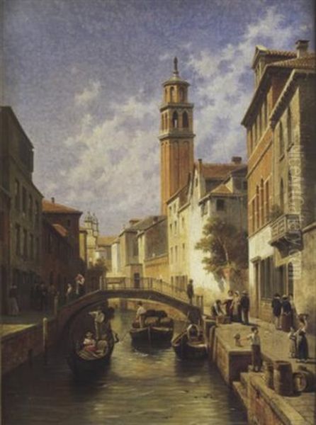 Vue De Venise Oil Painting by Jacques Francois Carabain