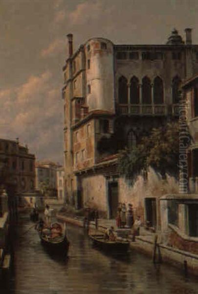 Une Vue A Venise Oil Painting by Jacques Francois Carabain