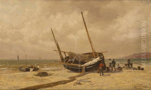 Vue De La Cote D'angleterre by Victor Carabain