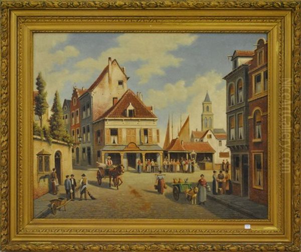 Vue D'alhmaar Oil Painting by Victor Carabain