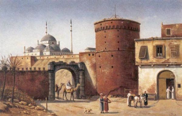 Vieux Caire Et Citadelle, Egypte Oil Painting by Victor Carabain