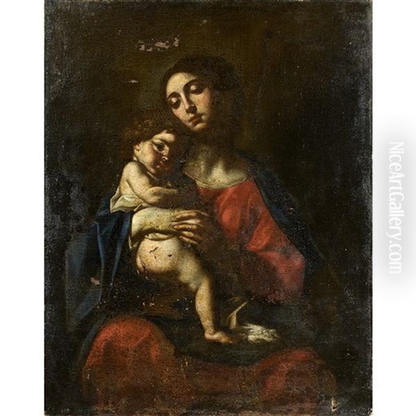 Vierge A L'enfant Oil Painting by Giovanni Battista Caracciolo