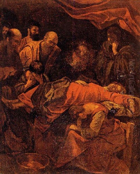 Morte Della Vergine Oil Painting by Giovanni Battista Caracciolo