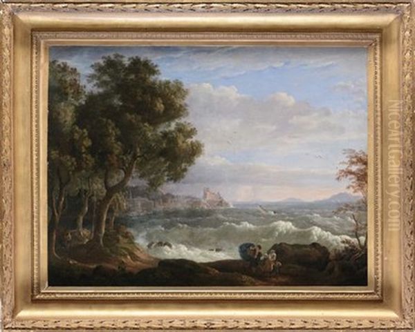 Paesaggio Con Mare In Tempesta Oil Painting by Lodovico Caracciolo