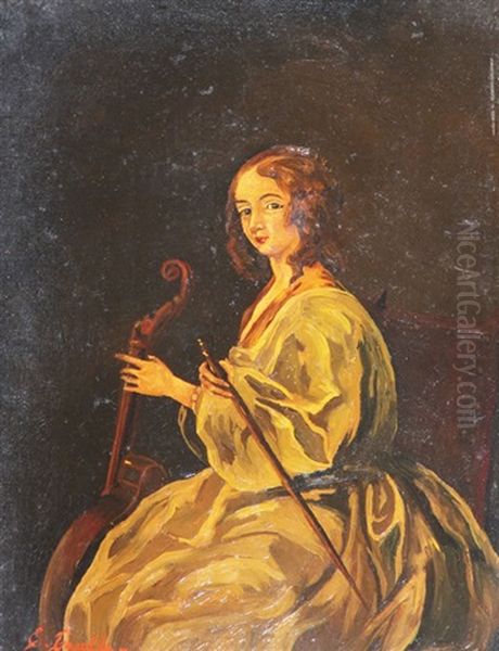 Figura Oil Painting by Emilio Caraffa