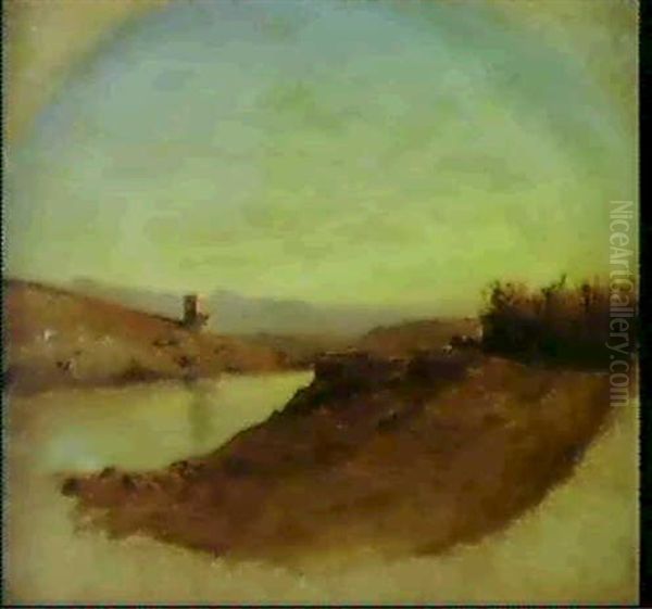 Paysage Au Lever De Soleil Oil Painting by Louis Hilaire Carand