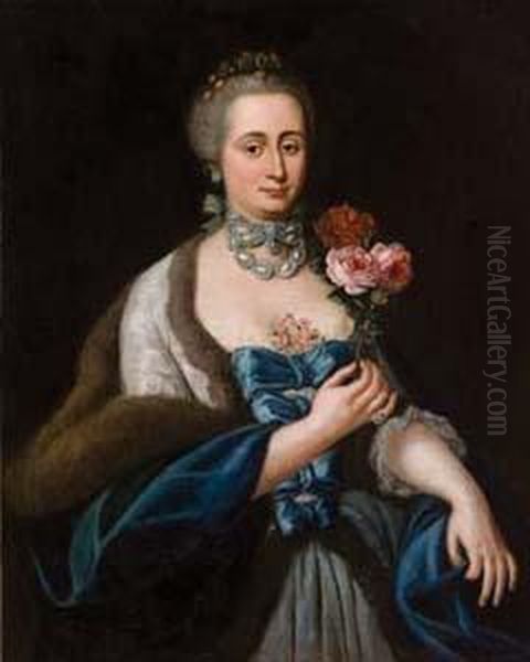 Ritratto Di Principessa Oil Painting by Carlo Amalfi