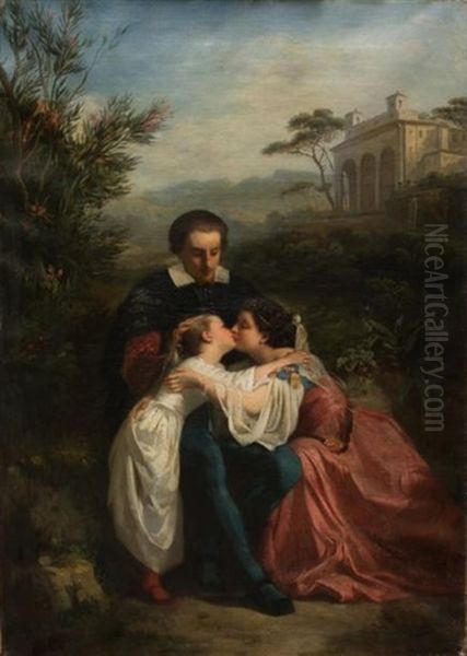 Le Baiser Maternel Oil Painting by Joseph Caraud