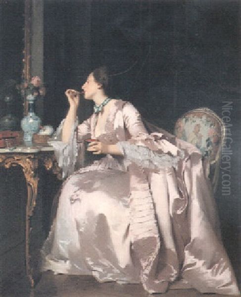 Le Maquillage Oil Painting by Joseph Caraud