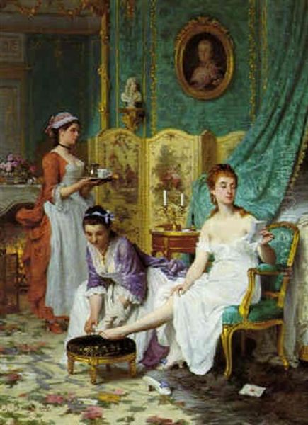 Le Lever Oil Painting by Joseph Caraud