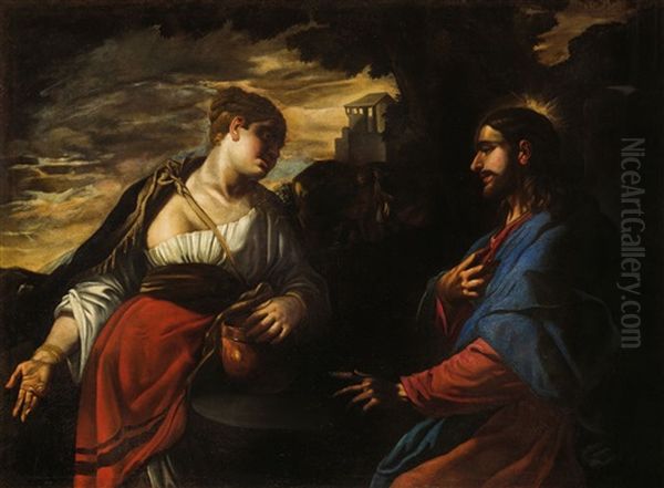 Cristo E La Samaritana Oil Painting by  Caravaggio