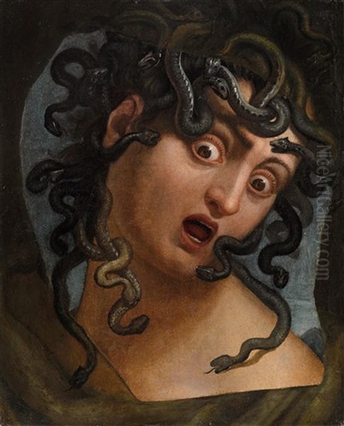 Medusa Oil Painting by  Caravaggio