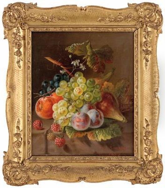 Obststillleben Oil Painting by Kaercher Amalie