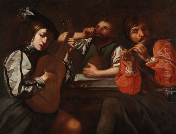 A Music-making Party by  Caravaggio