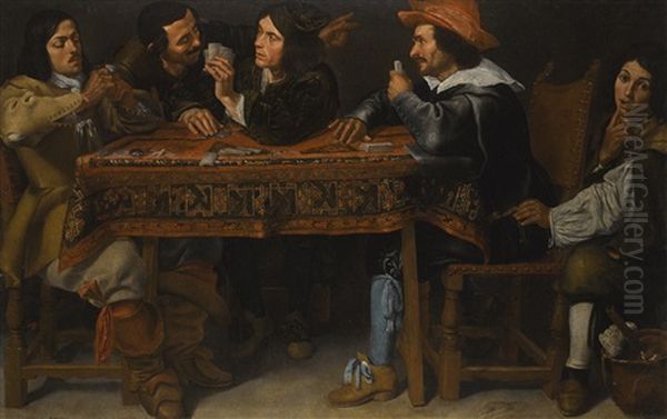 The Card Players Oil Painting by  Caravaggio