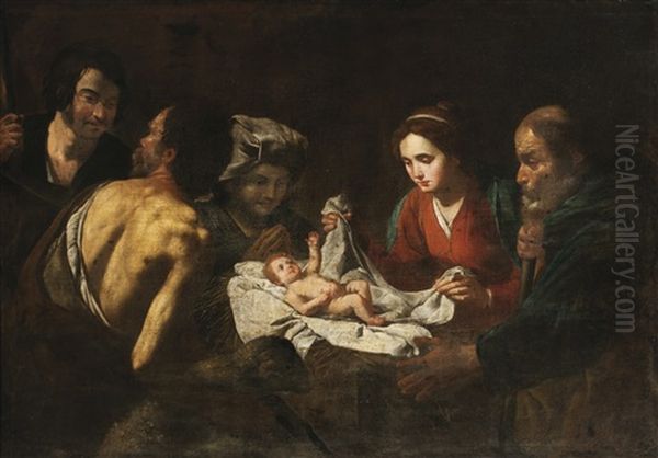 L'adoration Des Bergers Oil Painting by  Caravaggio