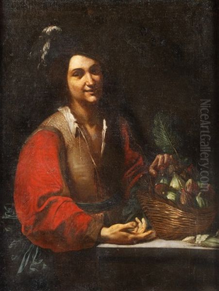 Le Jeune Homme Au Panier De Figues Oil Painting by  Caravaggio