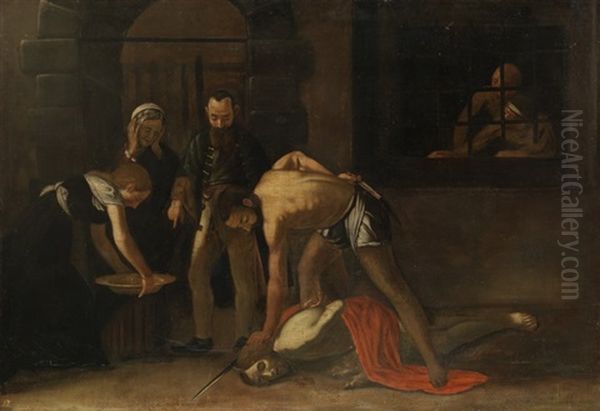 Enthauptung Johannes Des Taufers Oil Painting by  Caravaggio