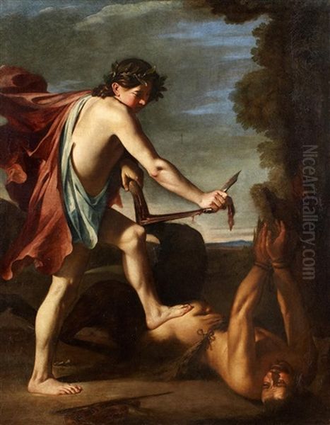 Apollo Schindet Marsyas Oil Painting by  Caravaggio